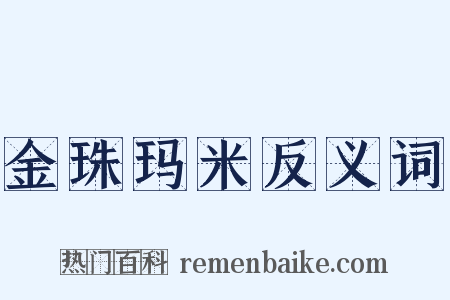金珠玛米反义词是什么意思的图片